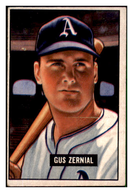 1951 Bowman Baseball #262 Gus Zernial A's VG-EX 492720