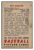 1951 Bowman Baseball #313 Ray Mueller Braves VG 492727