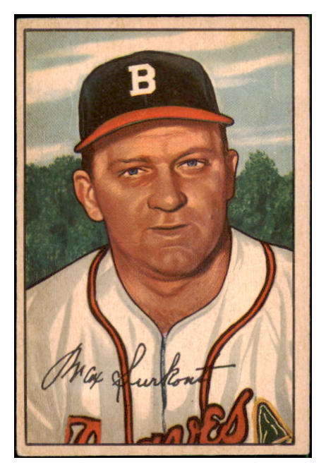 1952 Bowman Baseball #012 Max Surkont Braves VG-EX 492744