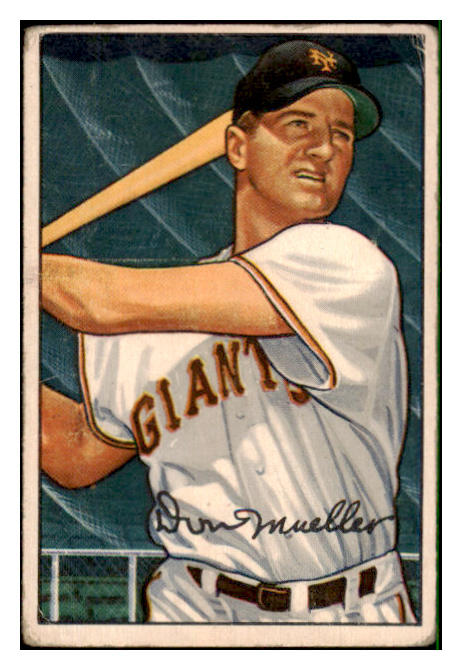 1952 Bowman Baseball #018 Don Mueller Giants GD-VG 492751