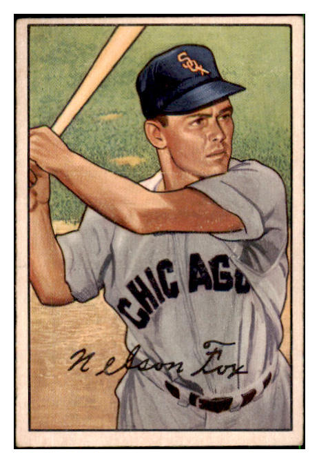 1952 Bowman Baseball #021 Nelson Fox White Sox VG-EX 492756