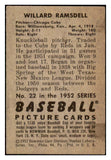 1952 Bowman Baseball #022 Willard Ramsdell Cubs VG-EX 492757