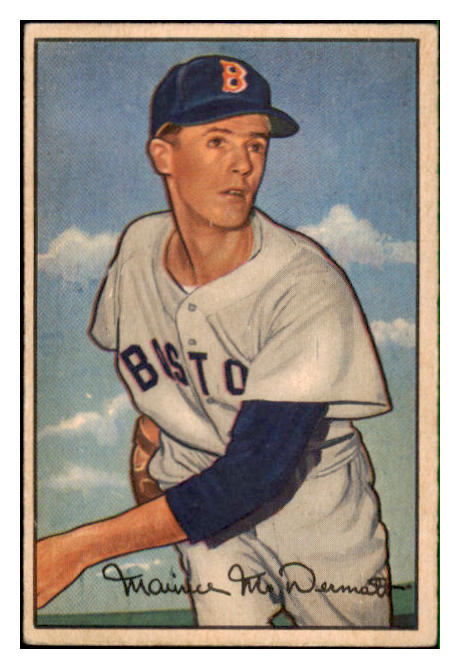 1952 Bowman Baseball #025 Maurice McDermott Red Sox VG-EX 492763