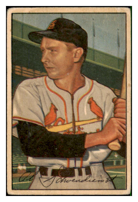 1952 Bowman Baseball #030 Red Schoendienst Cardinals VG 492767