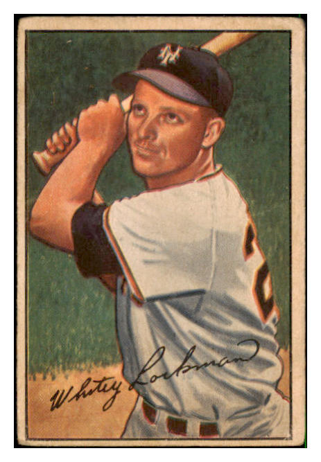 1952 Bowman Baseball #038 Whitey Lockman Giants VG 492777