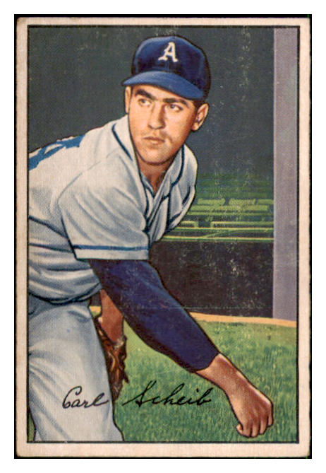 1952 Bowman Baseball #046 Carl Scheib A's VG-EX 492786