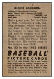 1952 Bowman Baseball #053 Richie Ashburn Phillies VG-EX 492794