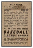 1952 Bowman Baseball #054 Billy Pierce White Sox VG-EX 492796