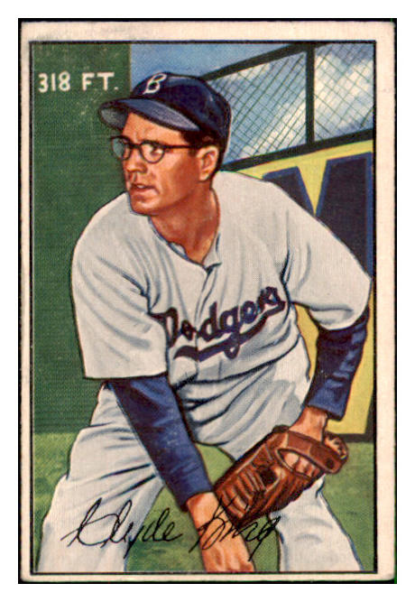 1952 Bowman Baseball #056 Clyde King Dodgers VG-EX 492799