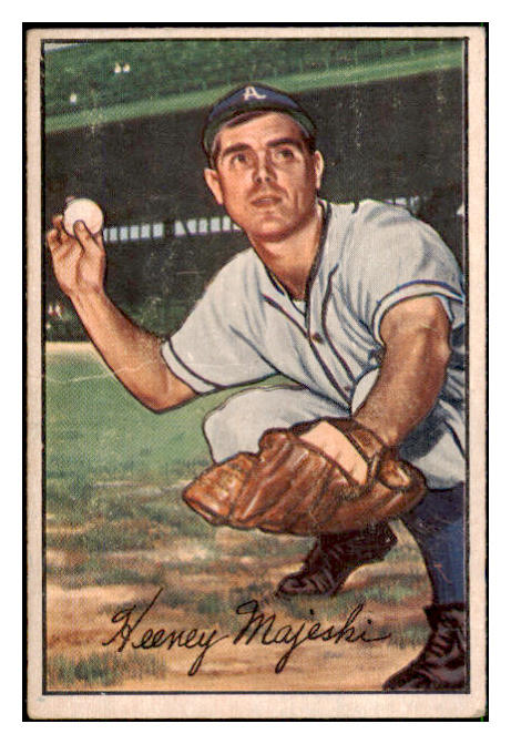 1952 Bowman Baseball #058 Hank Majeski A's VG-EX 492802