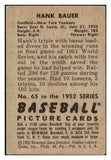 1952 Bowman Baseball #065 Hank Bauer Yankees VG-EX 492814