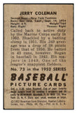 1952 Bowman Baseball #073 Jerry Coleman Yankees VG-EX 492825