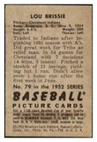 1952 Bowman Baseball #079 Lou Brissie Indians VG-EX 492835