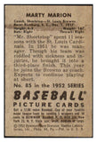1952 Bowman Baseball #085 Marty Marion Browns EX 492842