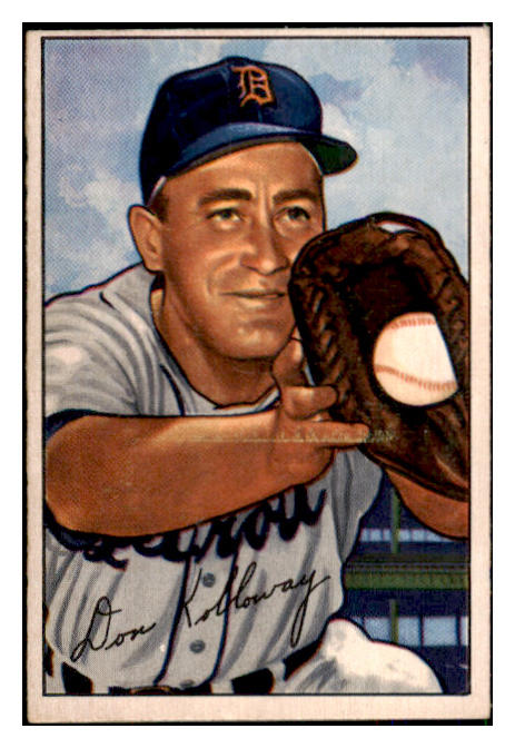 1952 Bowman Baseball #091 Don Kolloway Tigers VG-EX 492848