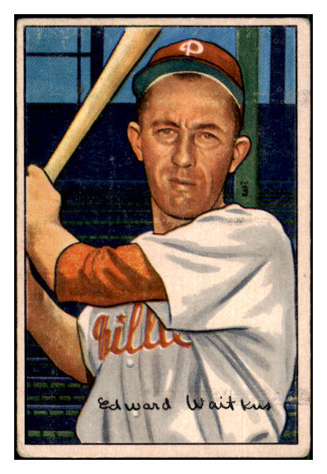 1952 Bowman Baseball #092 Eddie Waitkus Phillies VG 492850