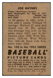 1952 Bowman Baseball #103 Joe Haynes Senators VG-EX 492861