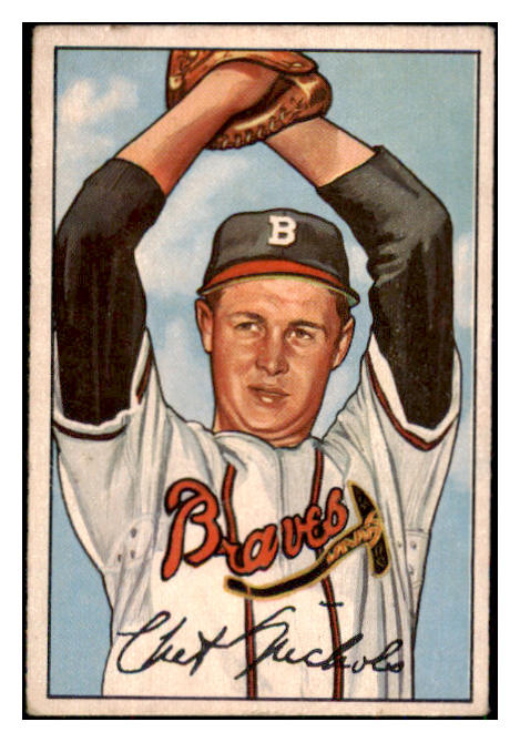 1952 Bowman Baseball #120 Chet Nichols Braves VG-EX 492875