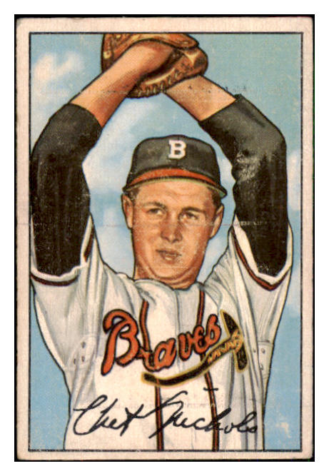 1952 Bowman Baseball #120 Chet Nichols Braves GD-VG 492876