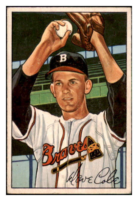 1952 Bowman Baseball #132 Dave Cole Braves VG-EX 492884