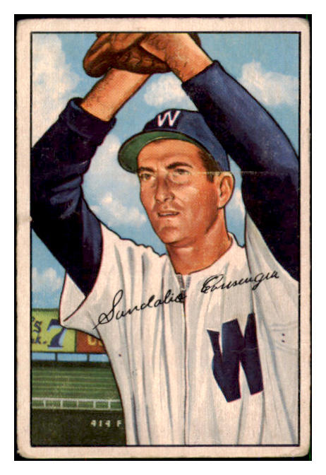1952 Bowman Baseball #143 Sandy Consuegra Senators VG 492894