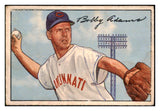 1952 Bowman Baseball #166 Bobby Adams Reds VG 492913