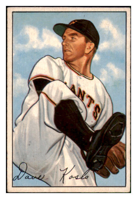 1952 Bowman Baseball #182 Dave Koslo Giants VG-EX 492926