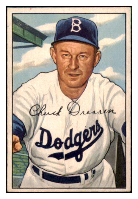 1952 Bowman Baseball #188 Chuck Dressen Dodgers VG-EX 492929