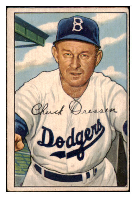 1952 Bowman Baseball #188 Chuck Dressen Dodgers VG 492930