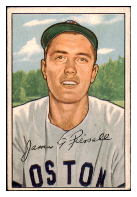 1952 Bowman Baseball #189 Jimmy Piersall Red Sox VG-EX 492931