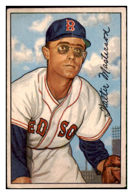 1952 Bowman Baseball #205 Walt Masterson Red Sox VG-EX 492944