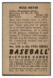 1952 Bowman Baseball #220 Russ Meyer Phillies GD-VG 492954