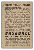 1952 Bowman Baseball #222 Dixie Howell Reds VG-EX 492956
