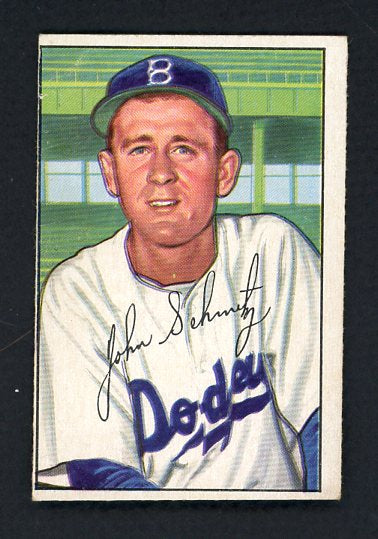 1952 Bowman Baseball #224 Johnny Schmitz Dodgers GD-VG 492958