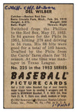 1952 Bowman Baseball #225 Del Wilber Red Sox Good 492960