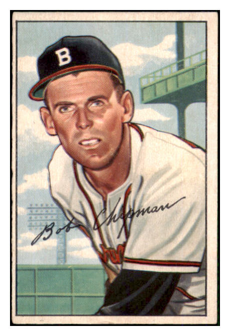1952 Bowman Baseball #228 Bob Chipman Braves VG-EX 492965