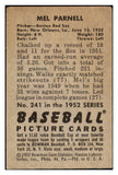 1952 Bowman Baseball #241 Mel Parnell Red Sox VG-EX 492979