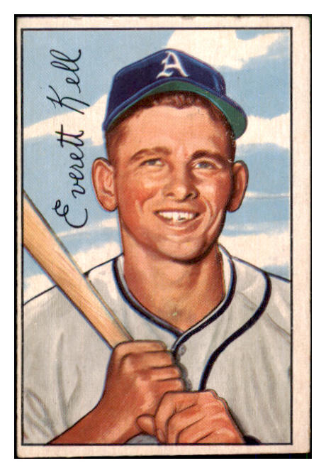1952 Bowman Baseball #242 Everett Kell A's VG 492981