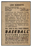 1952 Bowman Baseball #244 Lew Burdette Braves VG 492983