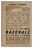 1952 Bowman Baseball #245 George Schmees Browns VG-EX 492984