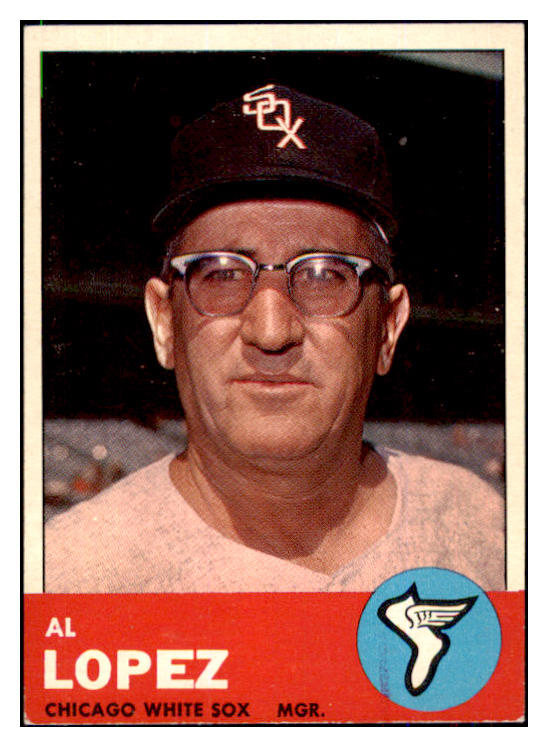 1963 Topps Baseball #458 Al Lopez White Sox EX 493002