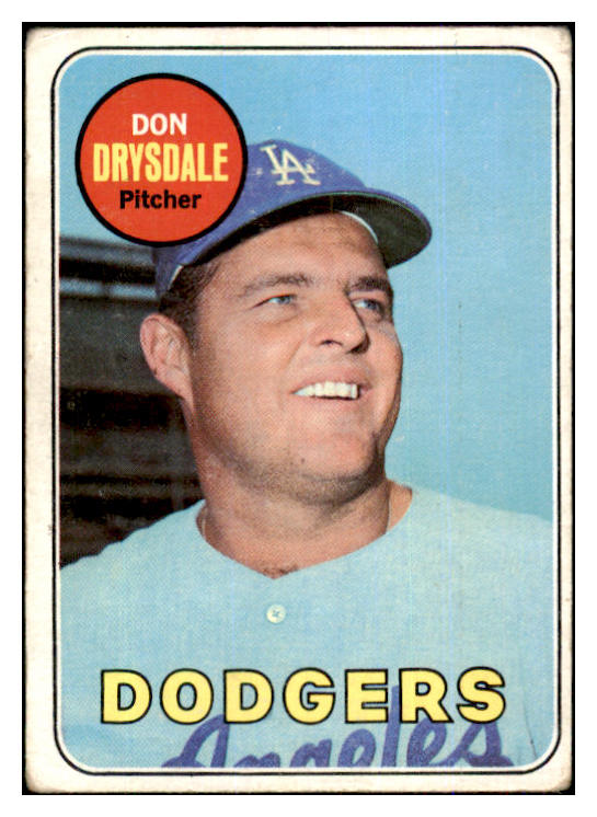 1969 Topps Baseball #400 Don Drysdale Dodgers VG 493044