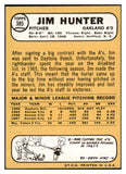 1968 Topps Baseball #385 Catfish Hunter A's EX 493051
