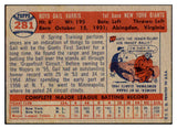 1957 Topps Baseball #281 Gail Harris Giants EX-MT 493066