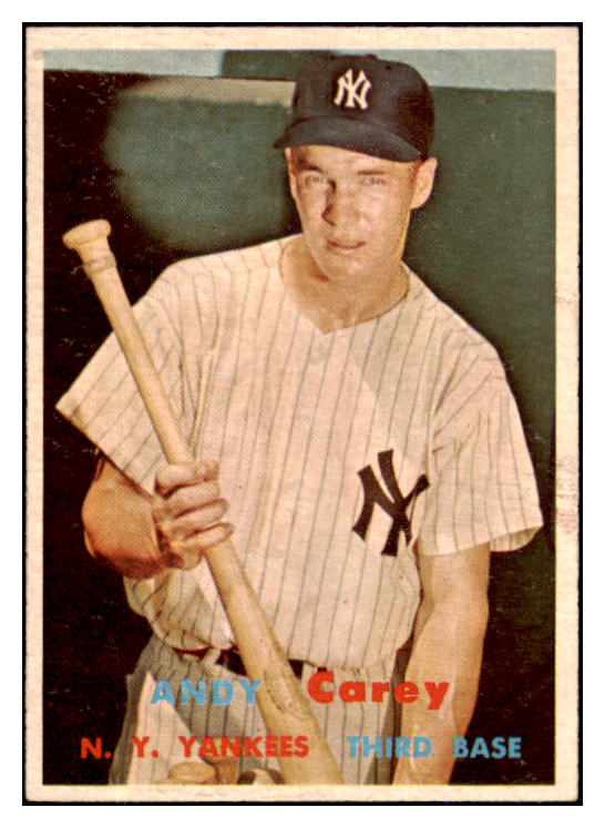 1957 Topps Baseball #290 Andy Carey Yankees EX-MT 493084