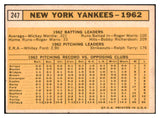 1963 Topps Baseball #247 New York Yankees Team VG-EX 493123