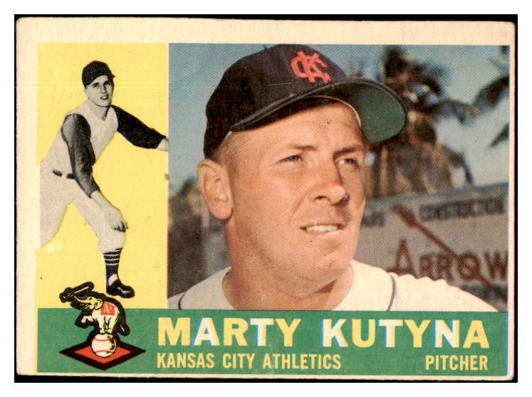 1960 Topps Baseball #516 Marty Kutyna A's VG-EX 493146