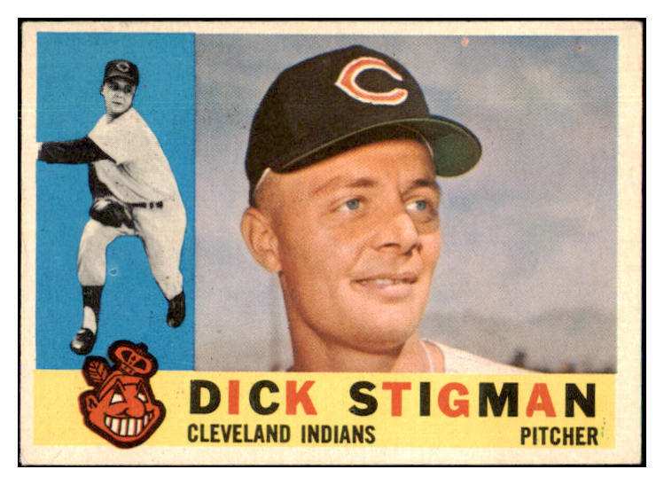 1960 Topps Baseball #507 Dick Stigman Indians EX 493147