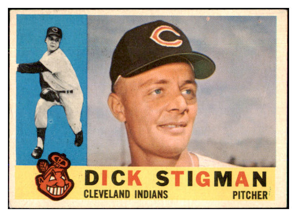 1960 Topps Baseball #507 Dick Stigman Indians EX 493147