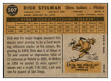 1960 Topps Baseball #507 Dick Stigman Indians EX 493147